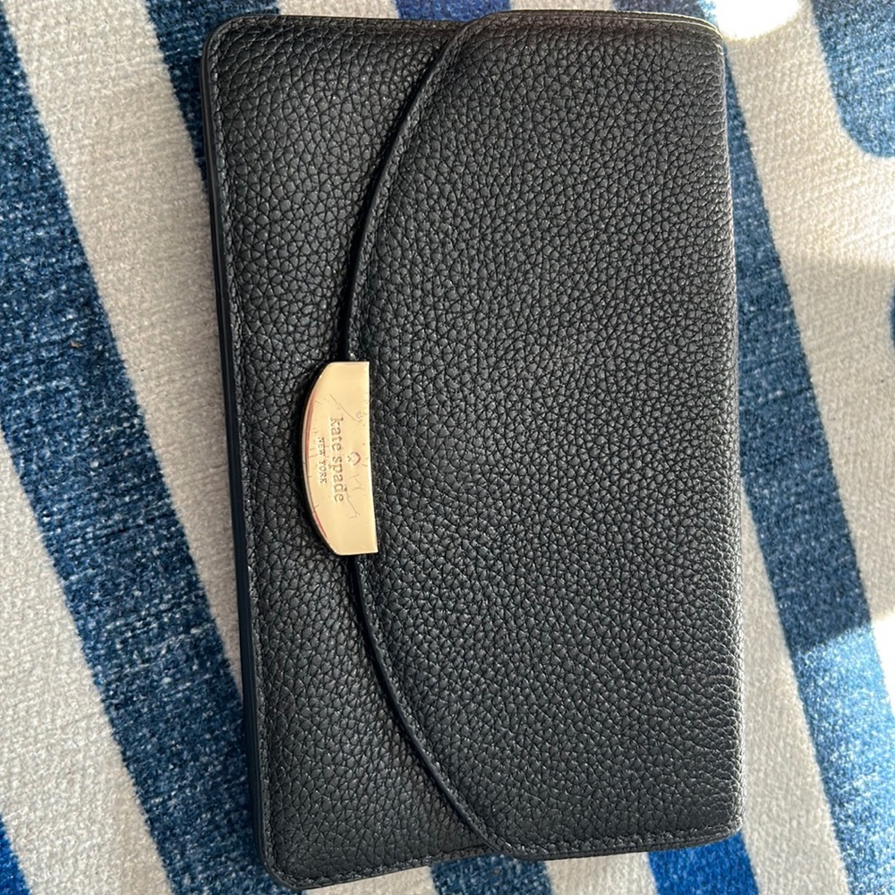 Kate Spade large black wallet/clutch